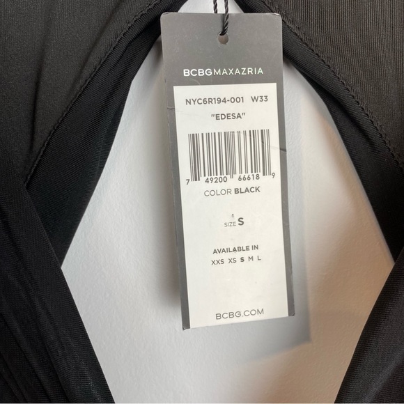 BCBGMAXAZRIA • Edesa V Neck Shirred Cocktail Dress - Picture 13 of 13